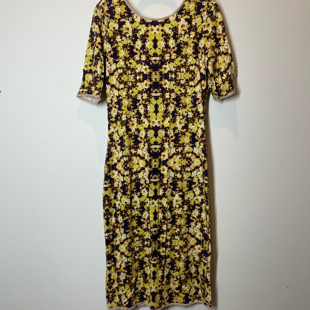 Anthropologie Sam & Lavi Kaleido-Floral Print Bodycon Libby Column Dress M